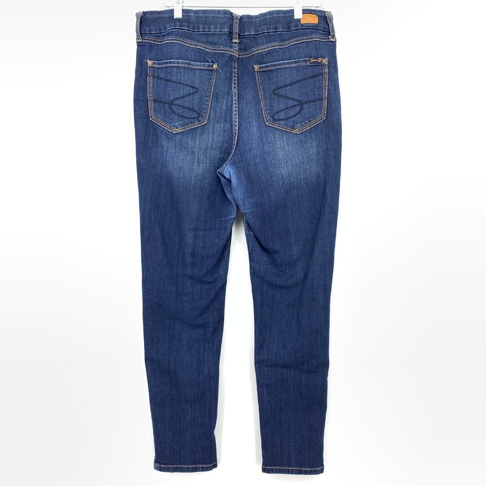 Seven7 Womens Size 14 Skinny Jeans Medium Wash Stretch Denim Mid Rise - Picture 2 of 6